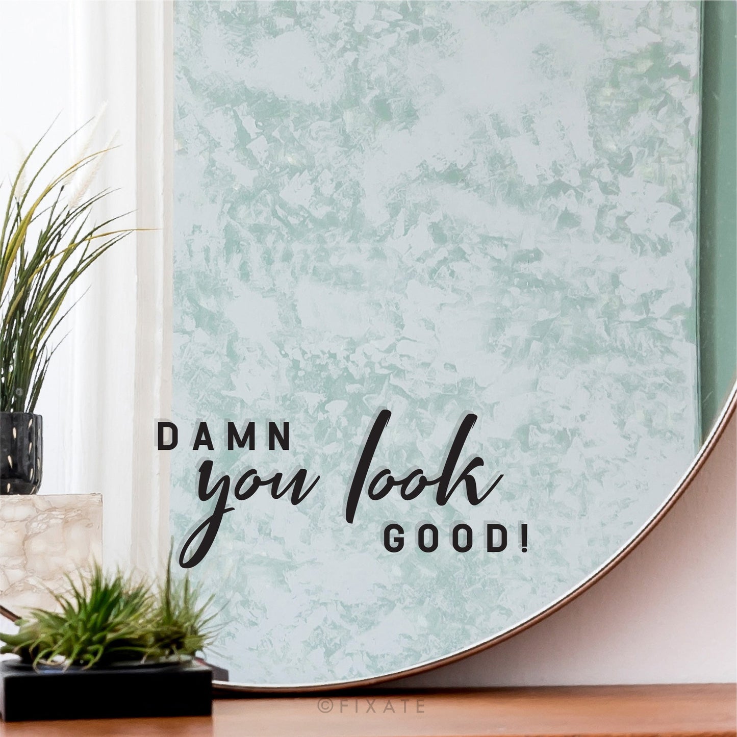 Cute Decal Damn You Look Good Motivational Mirror Sticker Self Love Quote Funny Gift For Her Vinyl Transfer