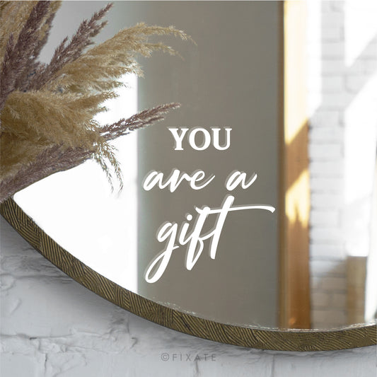 Vinyl Decal For Mirror Positive Affirmation Saying Vinyl Sticker Happy Quote Daily Reminder Cute Removable Vinyl I Am Or You Are A Gift
