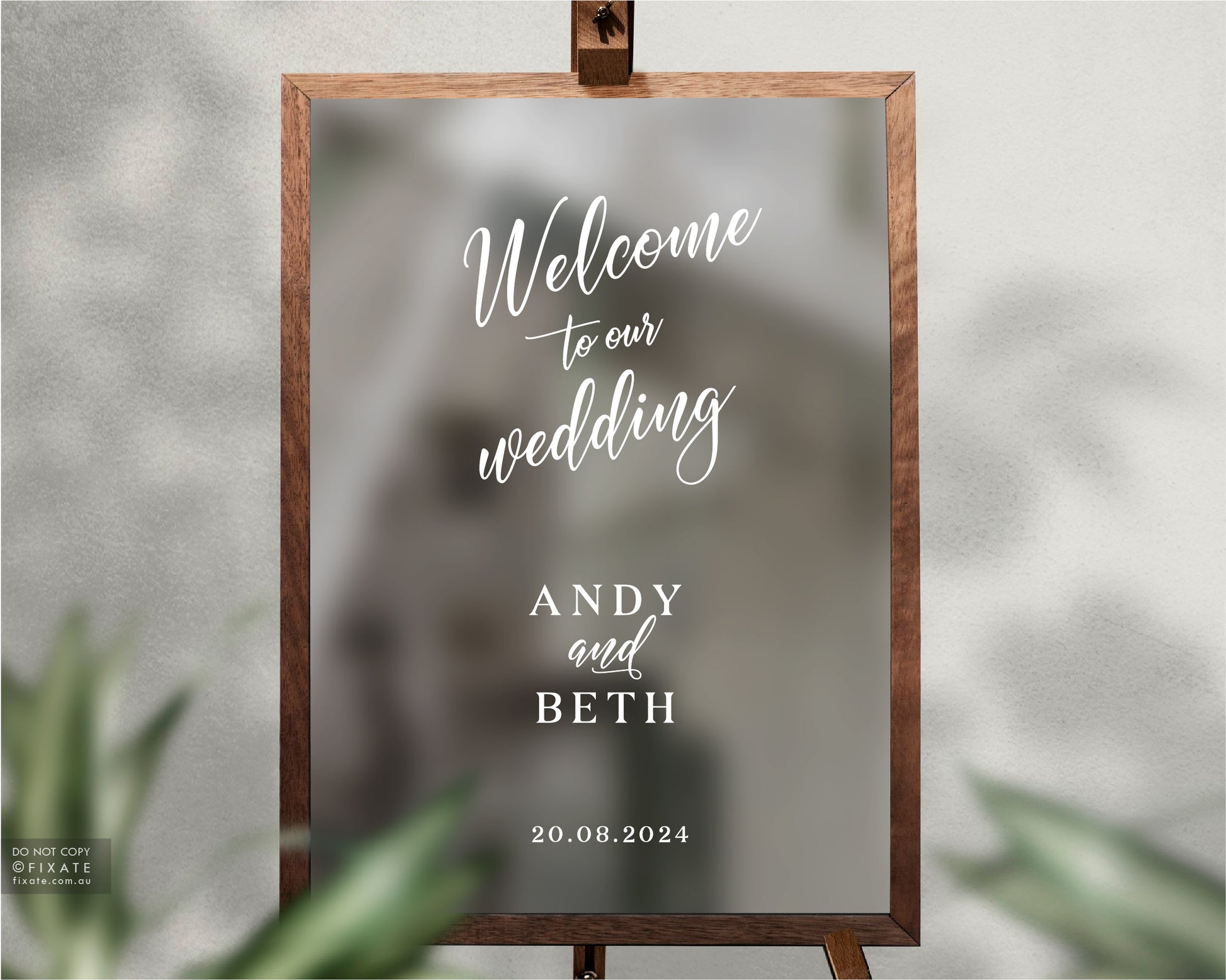 Welcome To Our Wedding - Custom Wedding Welcome Sign Mirror Decal