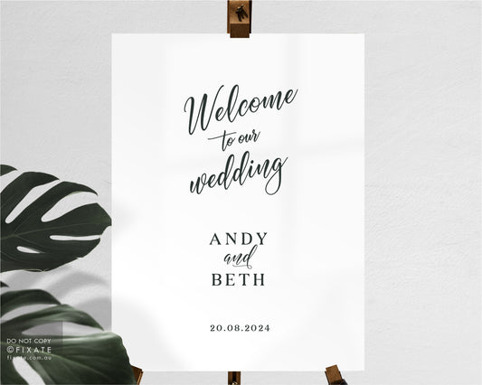 Welcome To Our Wedding - Custom Wedding Welcome Sign