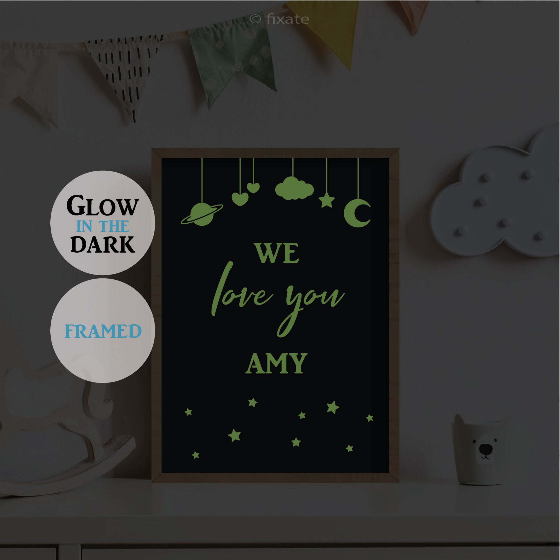 We Love You Positive Affirmation For Kids Room At Night We Love You Personalised Sign Plaque Nursery Decor Custom Name Decor Name Light Up