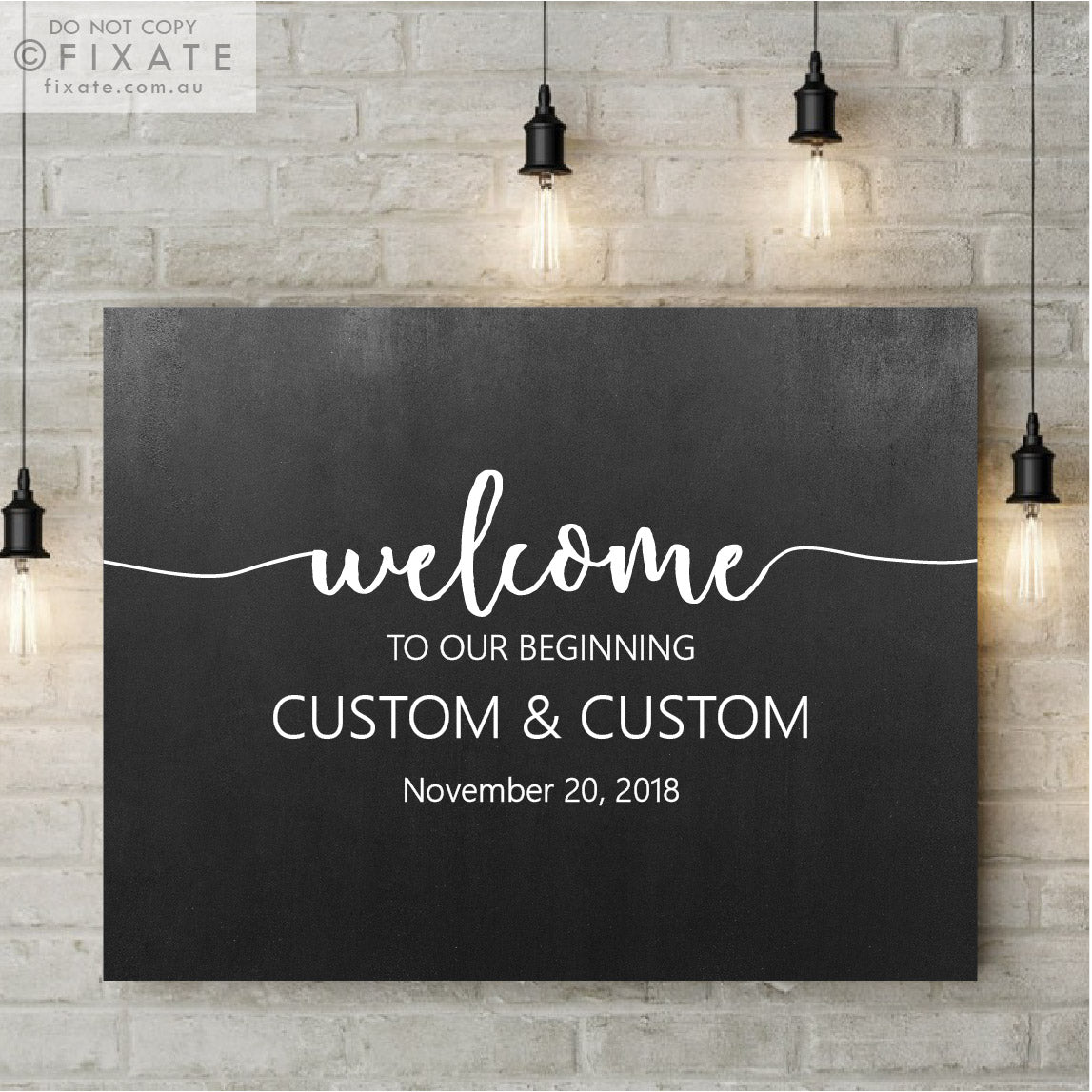 Custom Vinyl Decal Welcome Sticker Wedding Sign - Welcome To Our Beginning