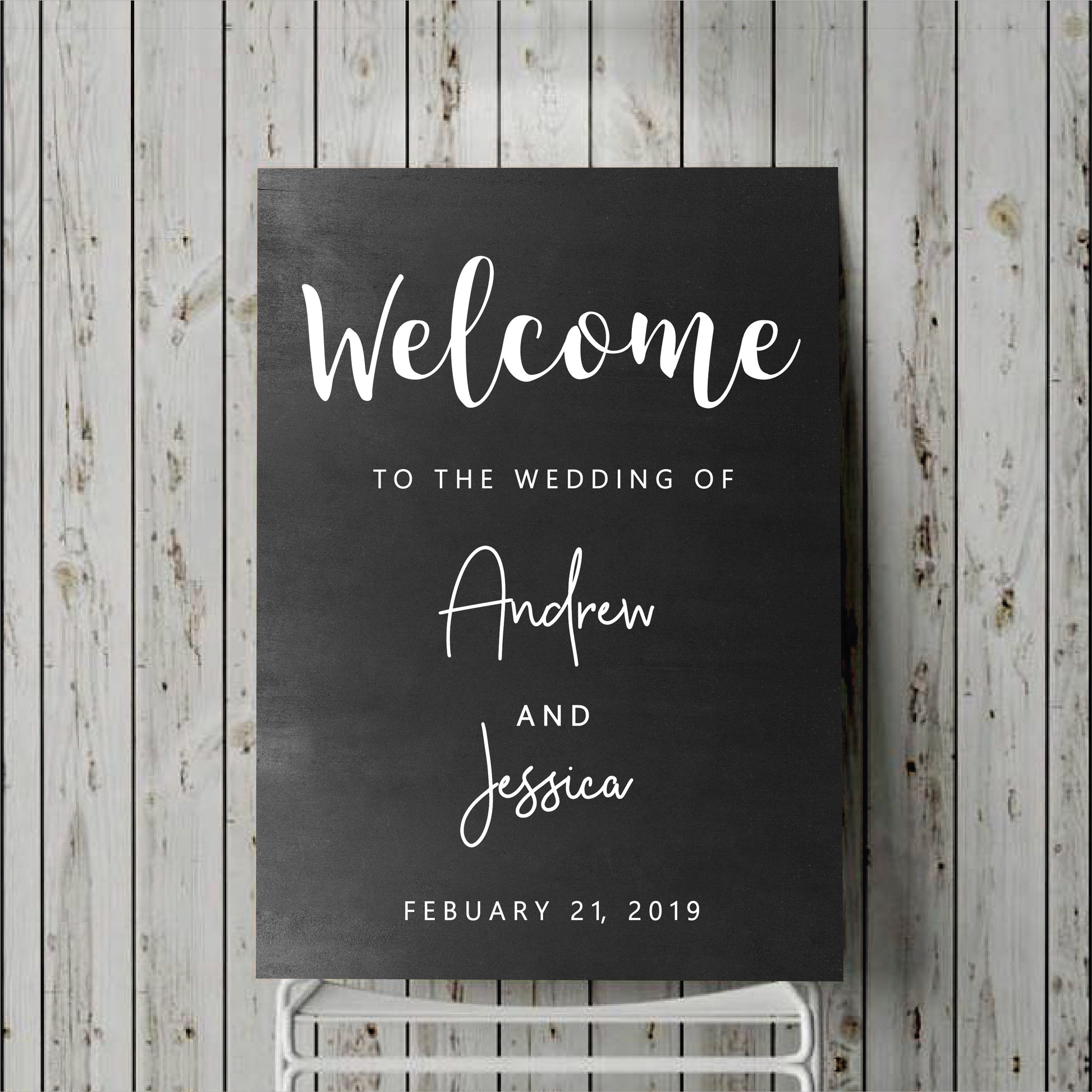 Welcome To The Wedding Of Sign Custom Names Custom Date Decal