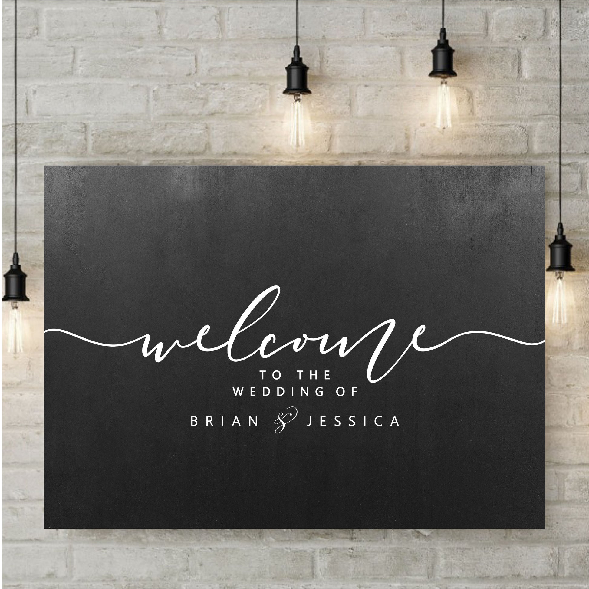 Welcome To The Wedding Sign Custom Name Welcome Decal