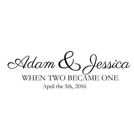 Custom Wedding Wall Sticker Quote - Names and Dates