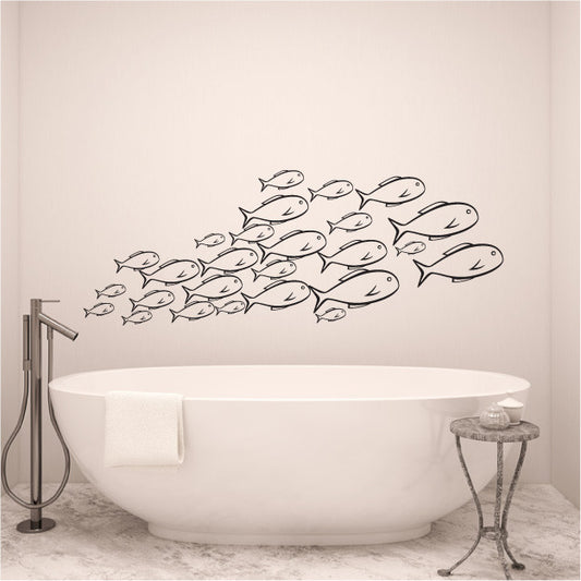 School of Swimming Fish Wall Decal