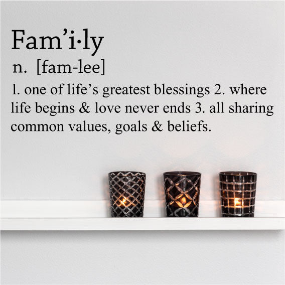 Wall Sticker Quote - Family dictionary definition