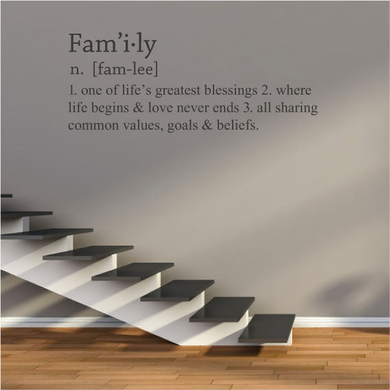 Wall Sticker Quote - Family dictionary definition