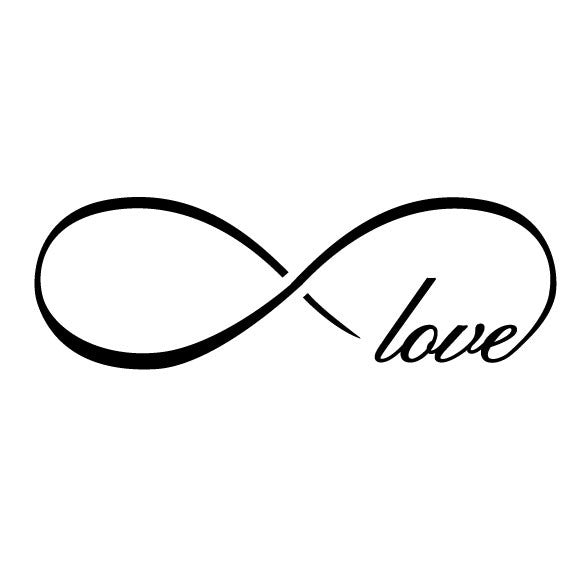 Infinity Wall Sticker Love Quote for Bedroom