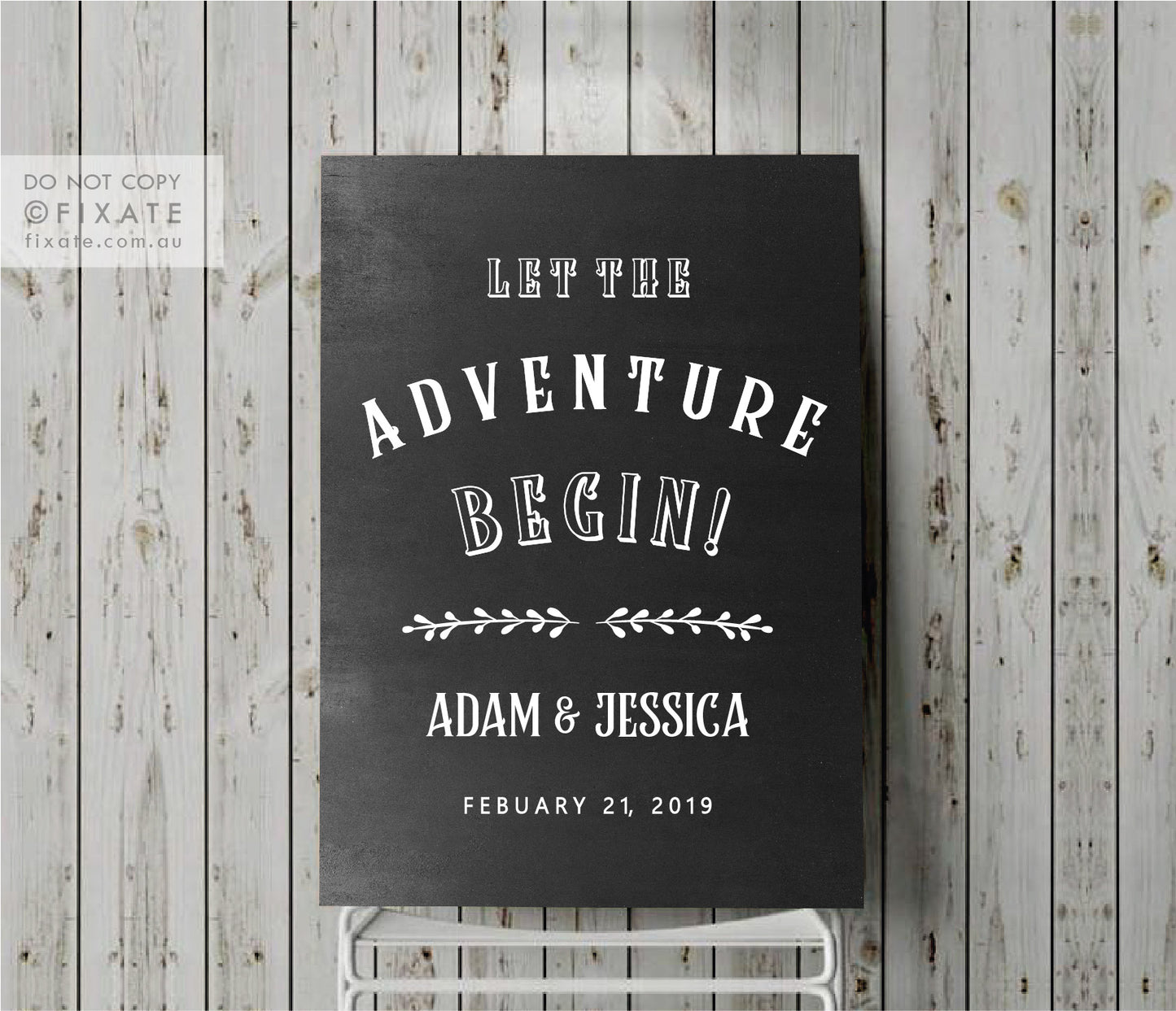 Let the adventure begin - Welcome Wedding Signage Decal