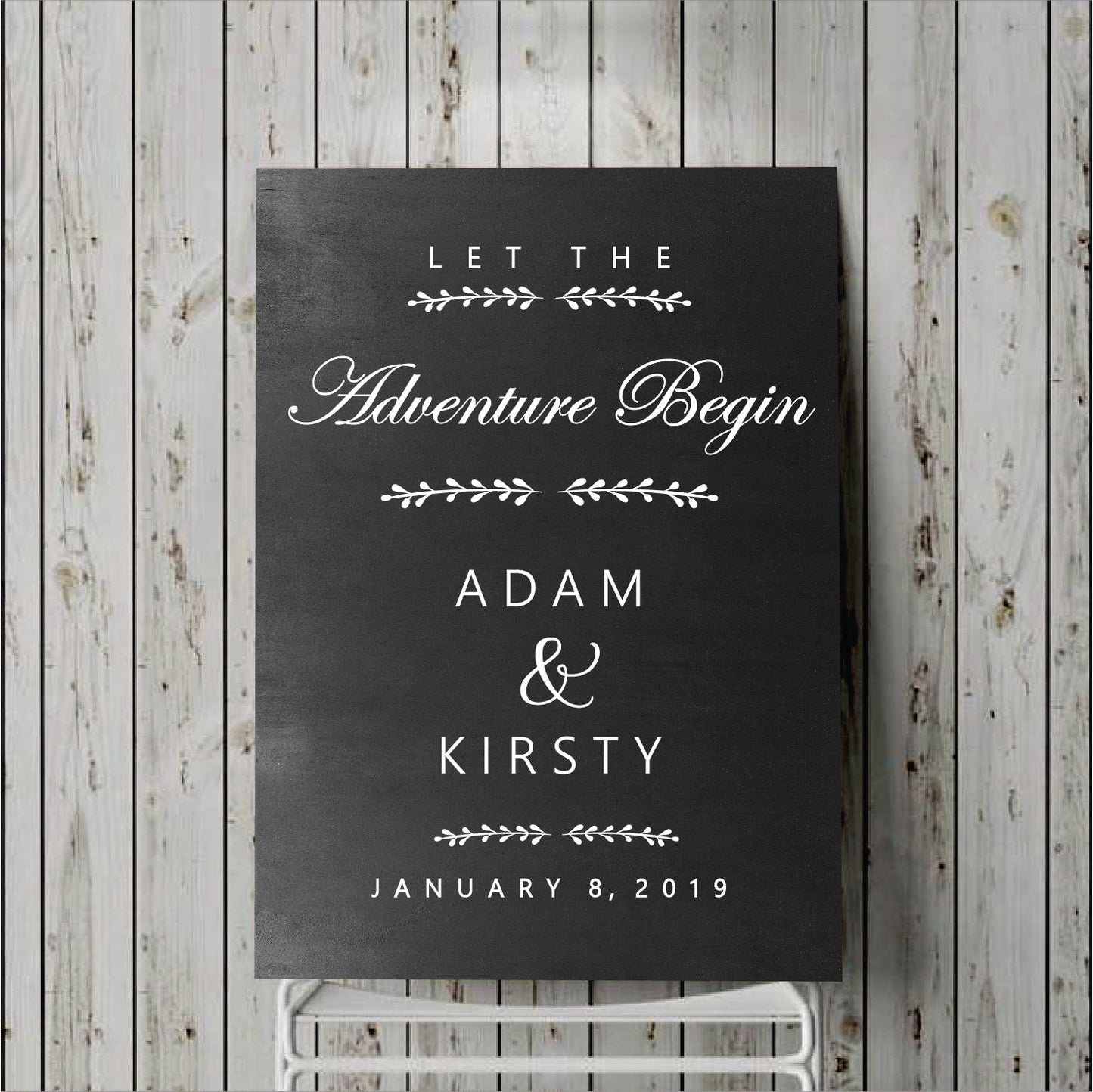 Let The Adventure Begin Welcome Sign - Custom Wedding Decal