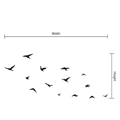 Flock of flying birds wall decal design