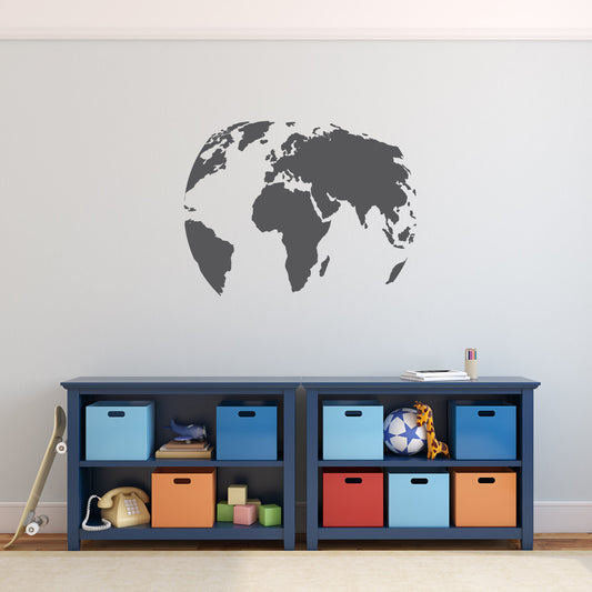 Wall Decal World Map Globe Design