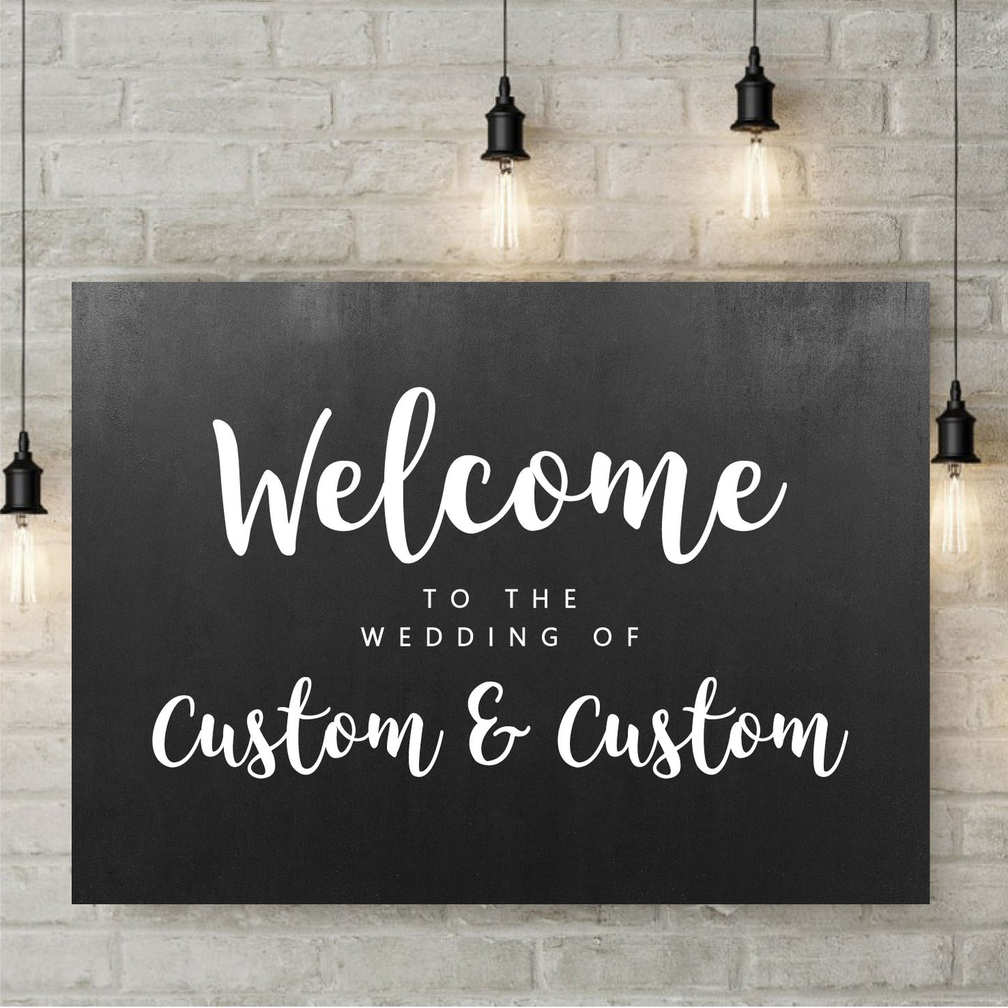 Custom Vinyl Welcome Decal Wedding Sign - Welcome To The Wedding Of