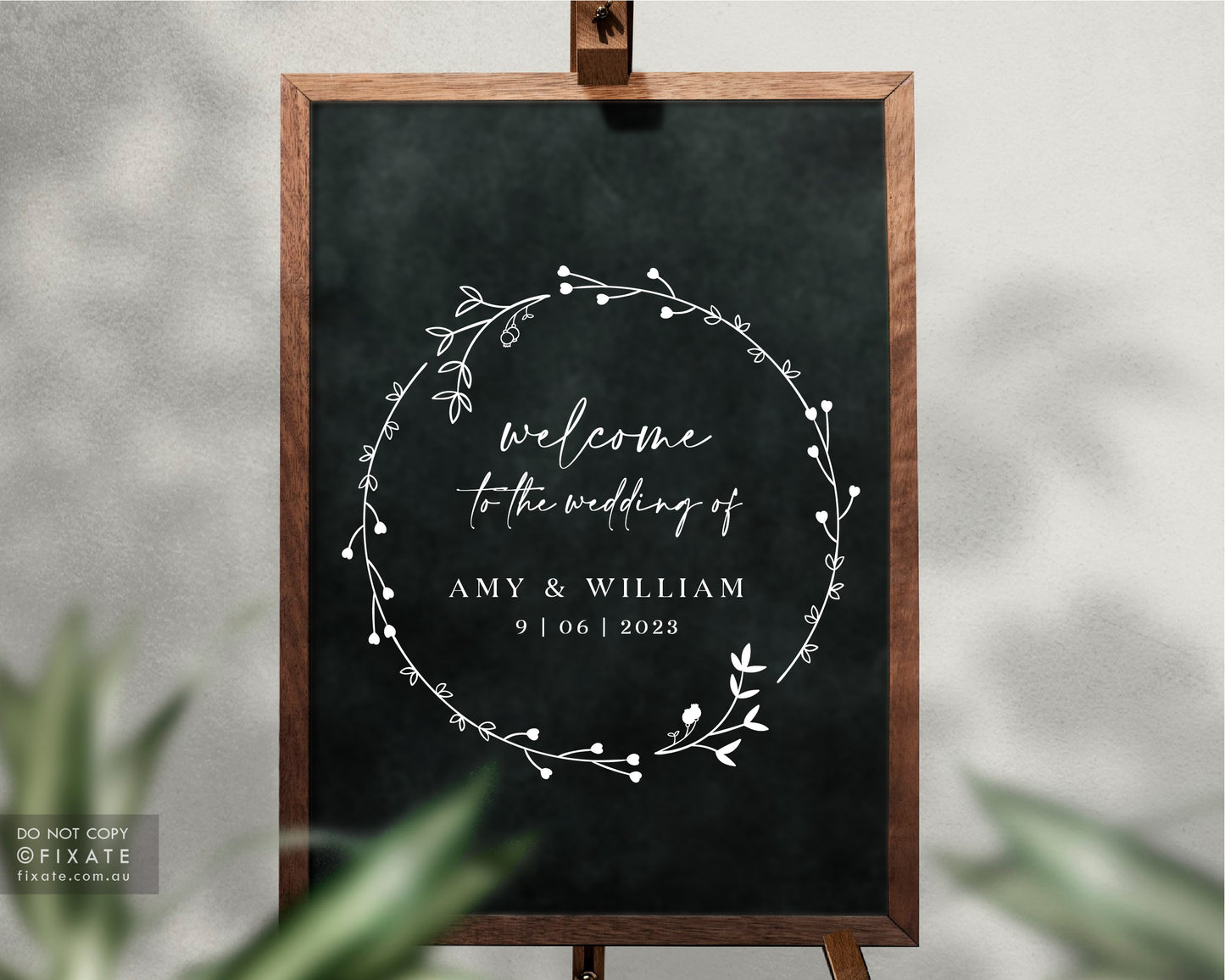 Personalised Wedding Welcome Sign Decal