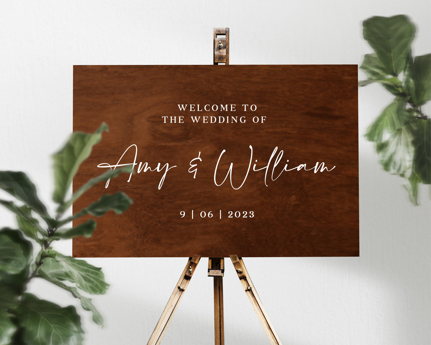 Landscape Welcome To Our Wedding Personalised Decal