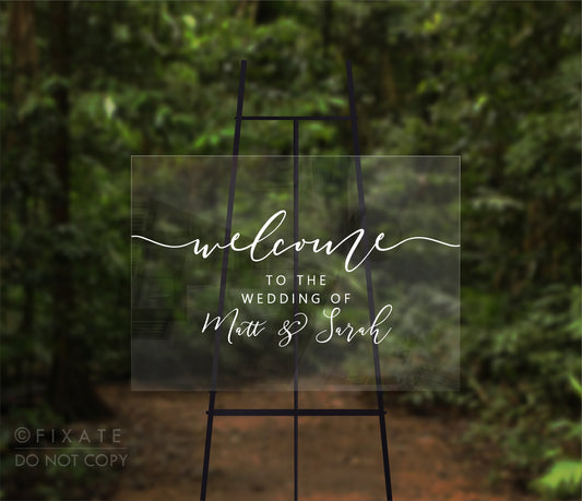 Clear Perspex Acrylic Welcome Sign
