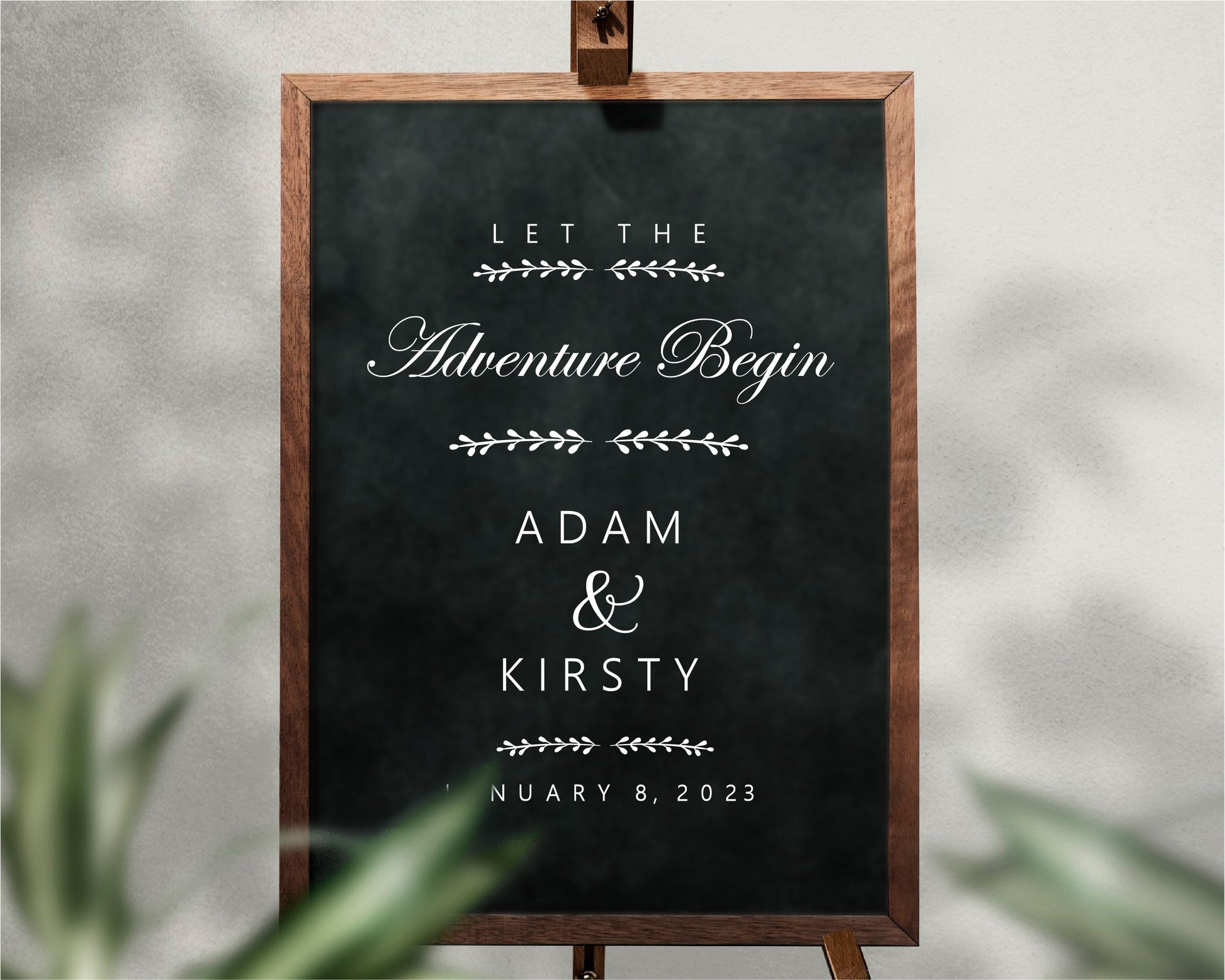 Let The Adventure Begin Welcome Sign - Custom Wedding Decal