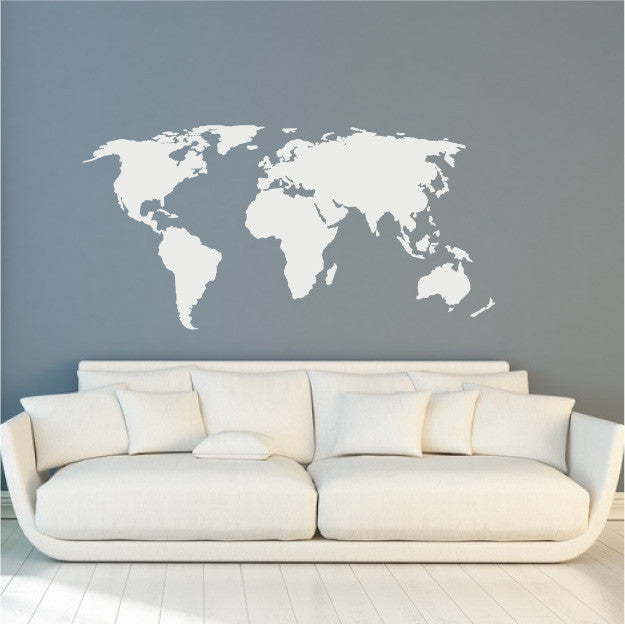 World Map Globe Wall Decal Design Travel Décor